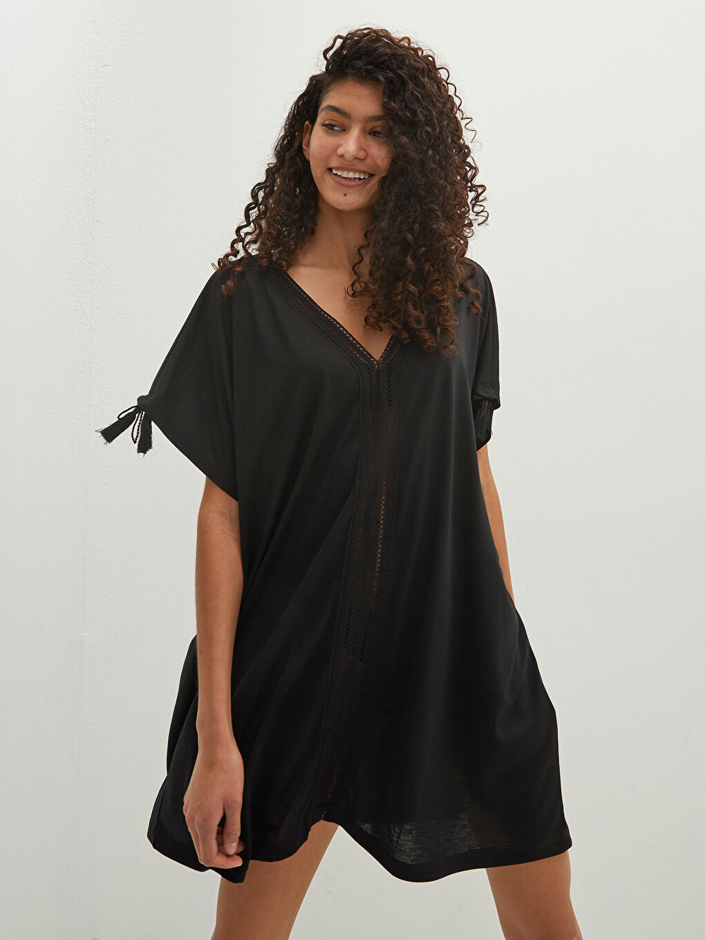 Yeni Siyah Plaj Elbisesi-2