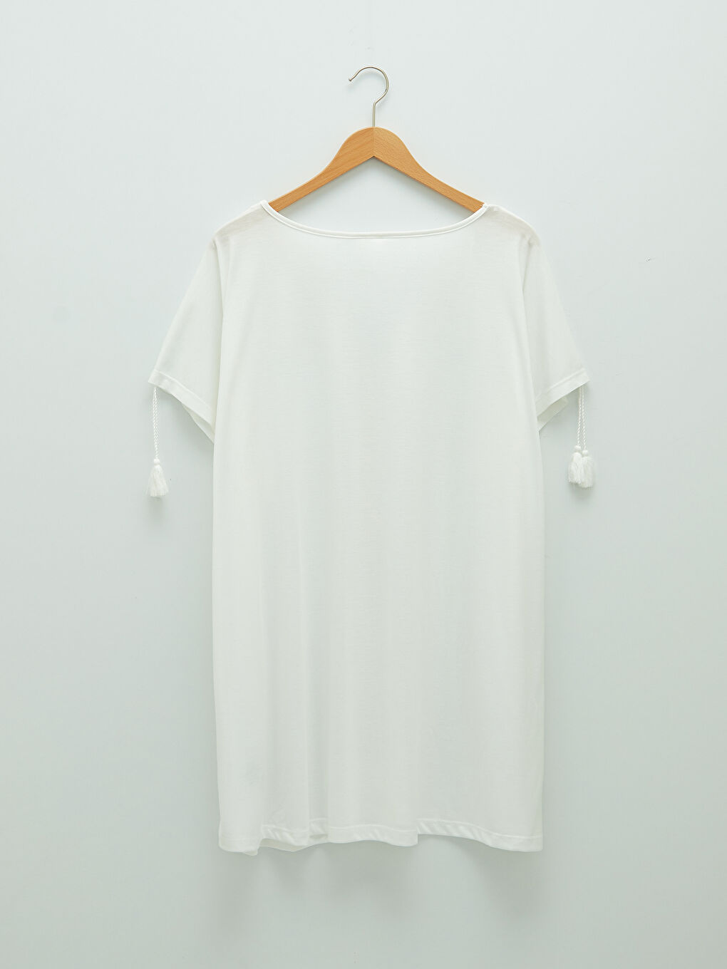 Ekru Plaj Elbisesi-6