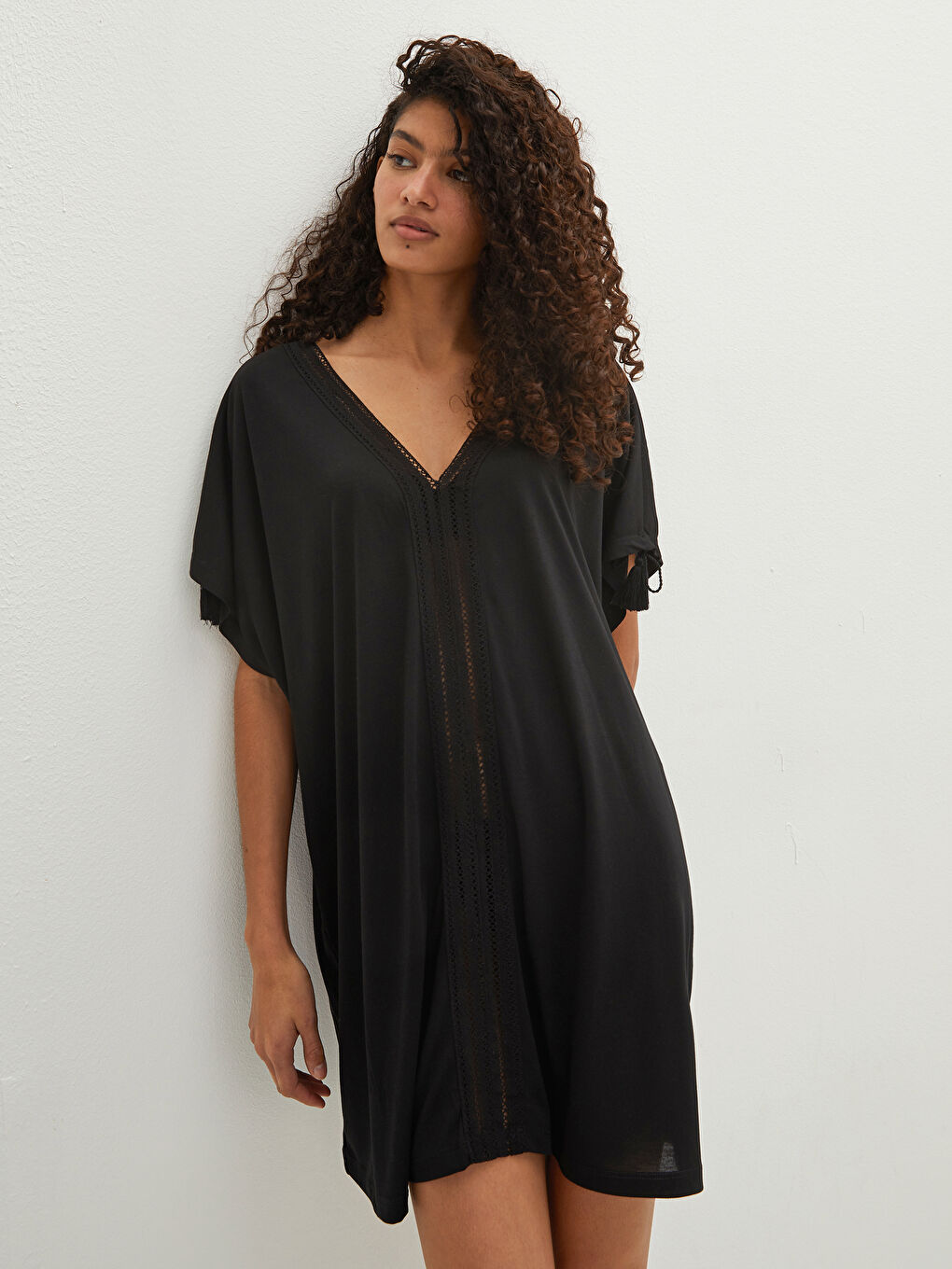 Yeni Siyah Plaj Elbisesi-1