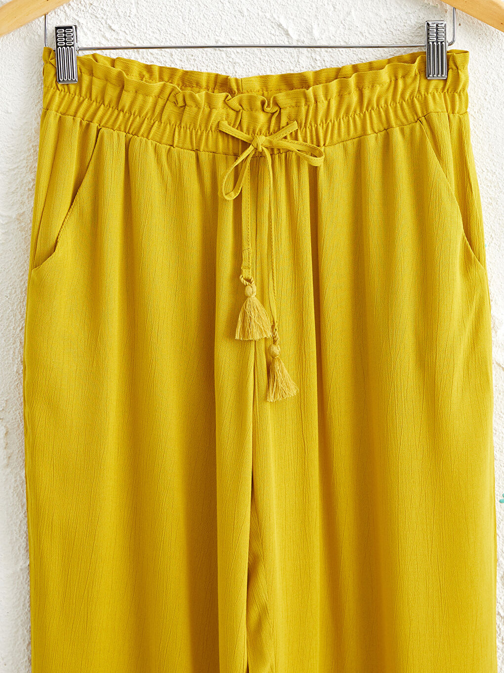 Elastic Waist Palazzo Pants-1