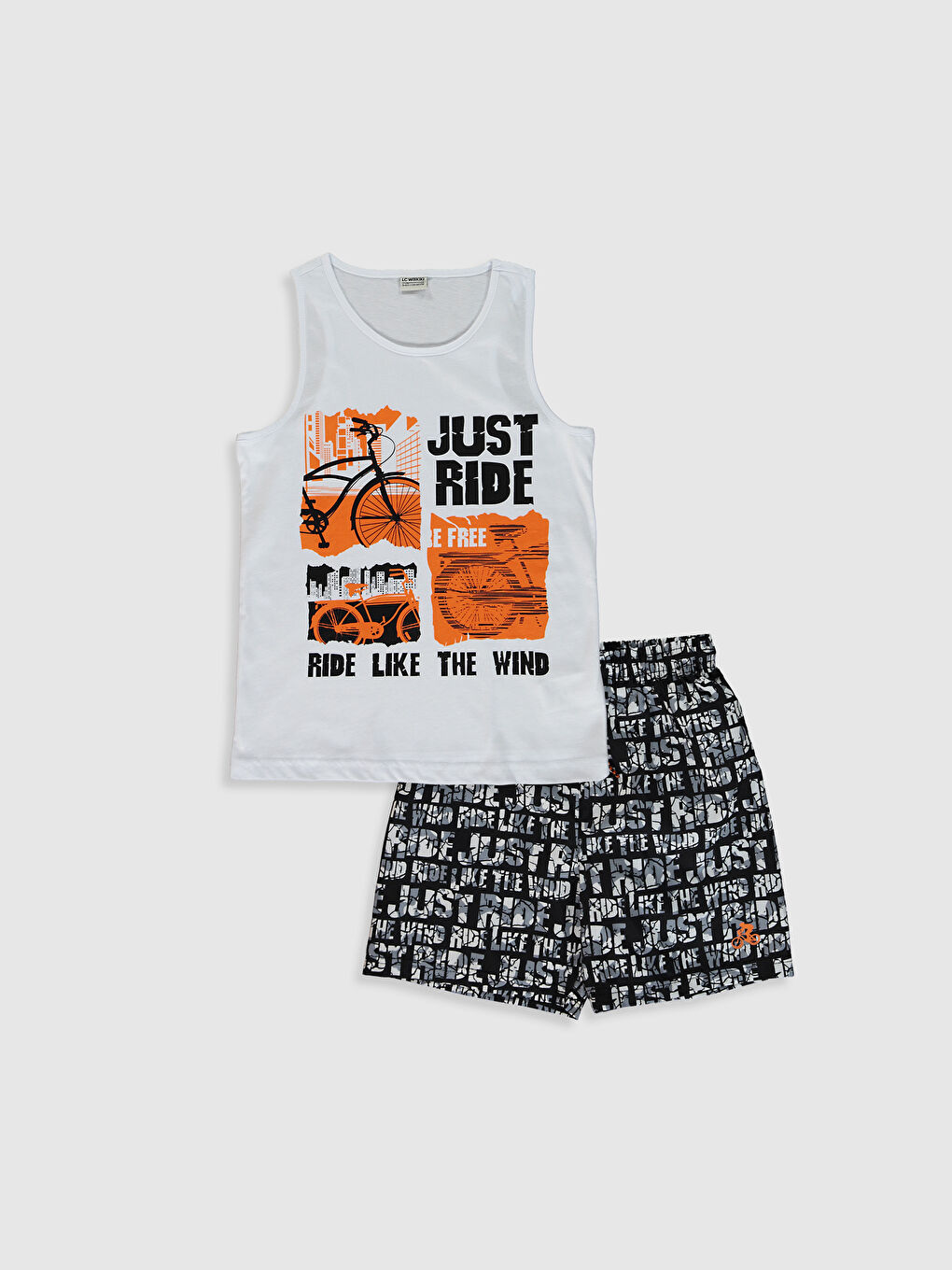 Siyah Erkek Çocuk Atlet ve Deniz Şortu