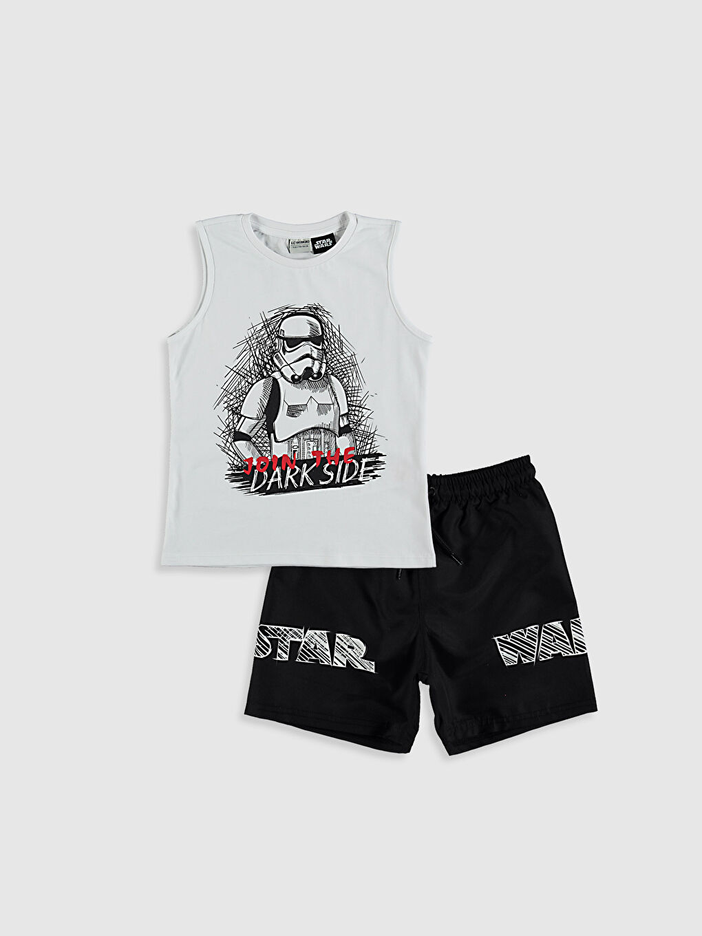 Siyah Erkek Çocuk Atlet ve Deniz Şortu