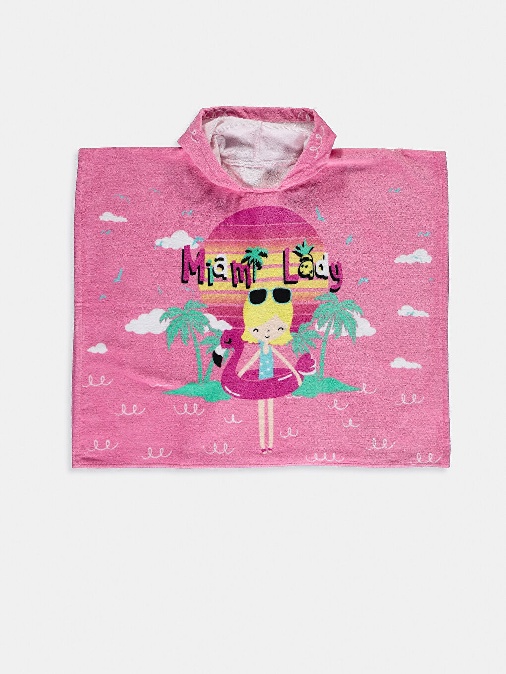 Pembe Baskılı Panço Havlu