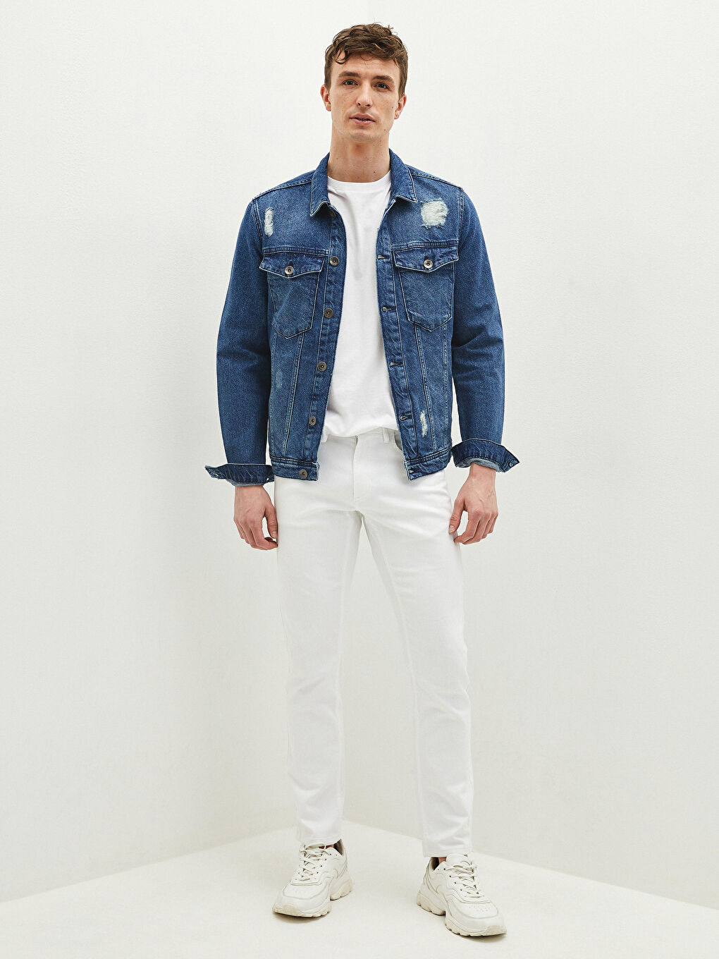 Veste en jean pour Hommes Coupe régulière-9