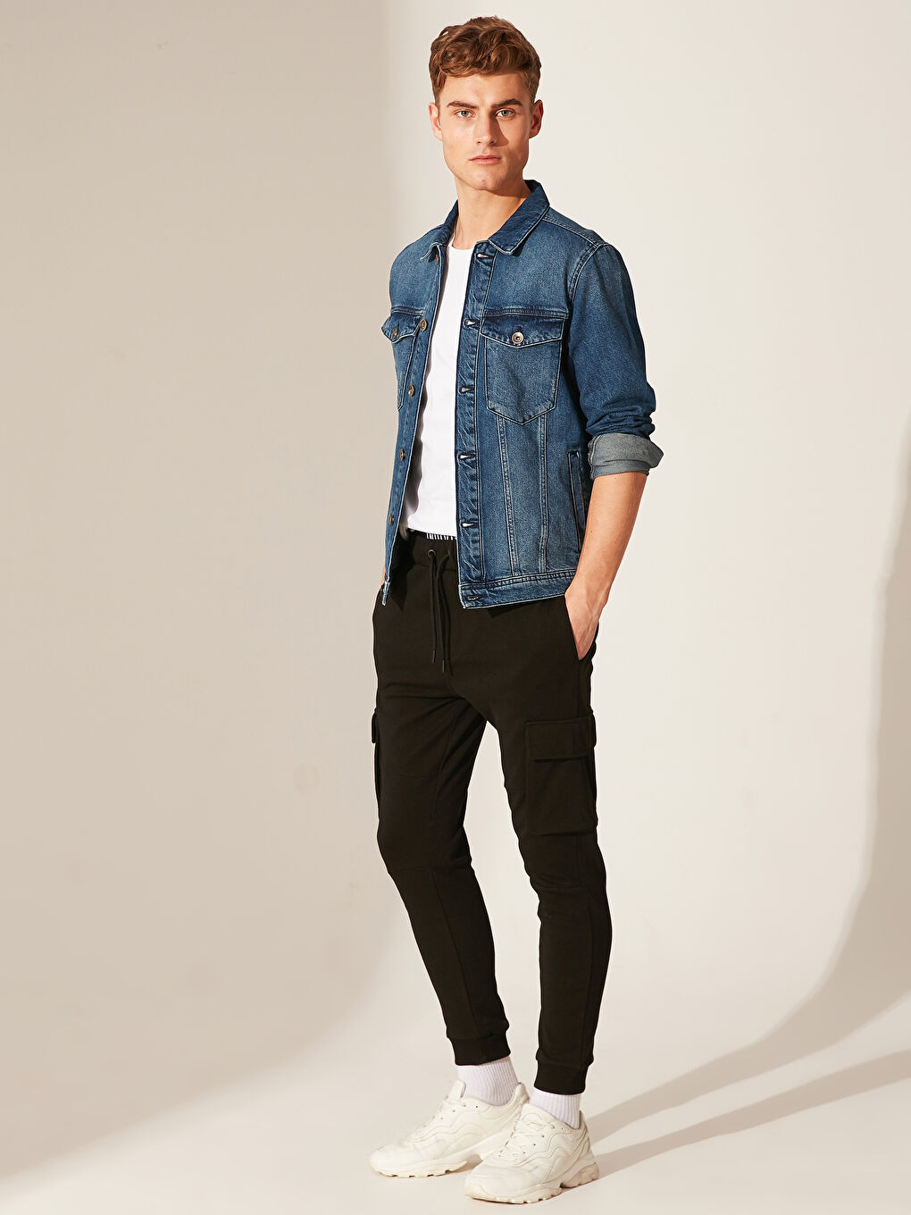 Veste en jean pour Hommes Coupe régulière-5