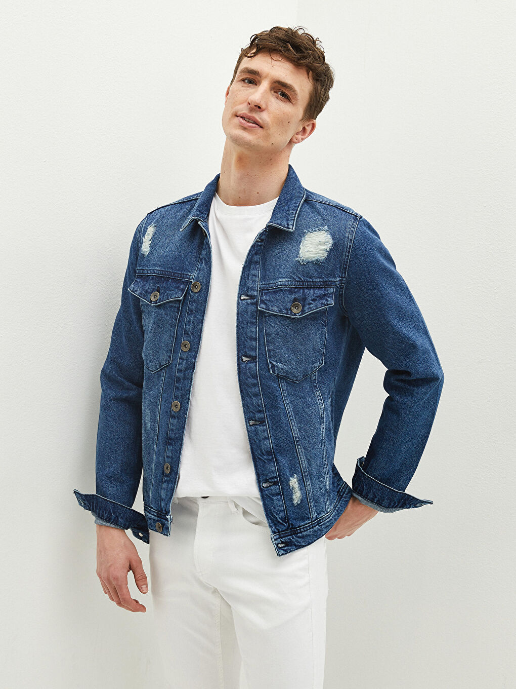 Veste en jean pour Hommes Coupe régulière-6
