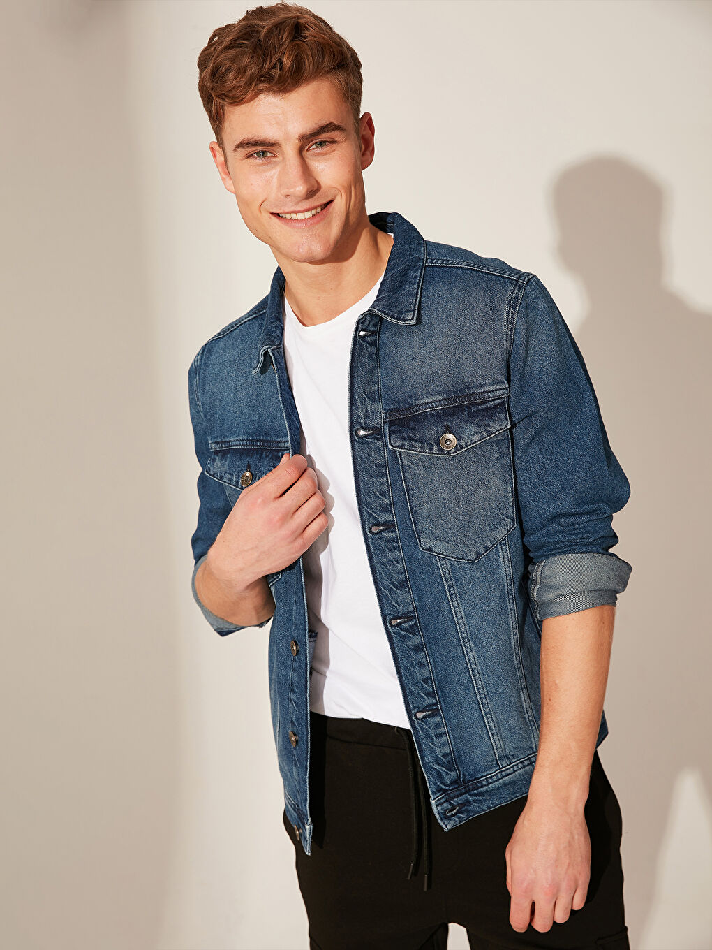 Veste en jean pour Hommes Coupe régulière-2