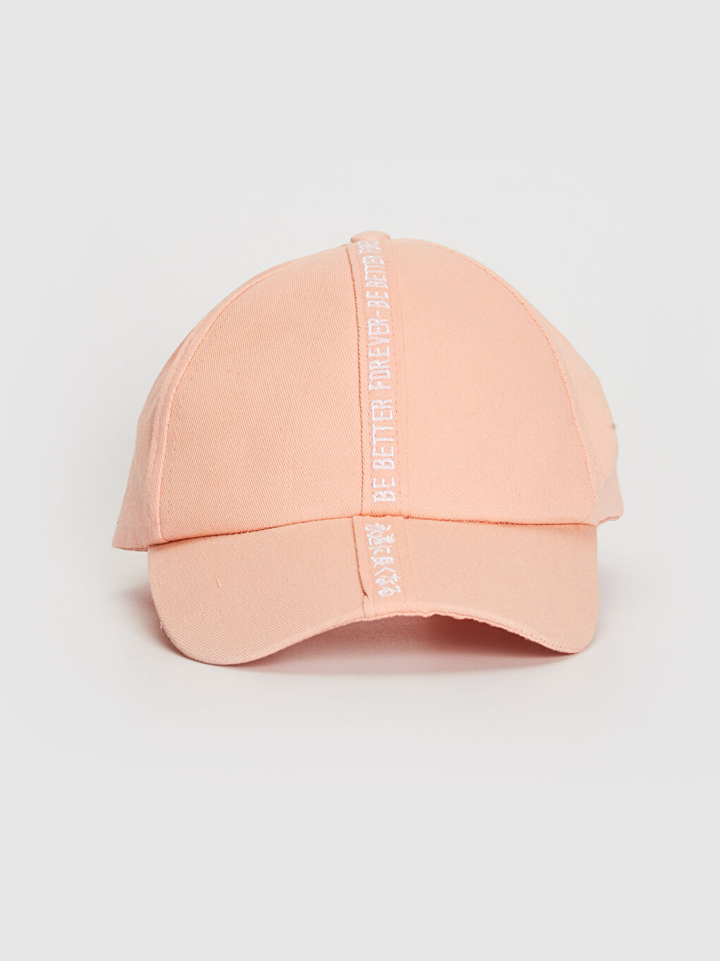 Pembe Slogan Detaylı Şapka-1