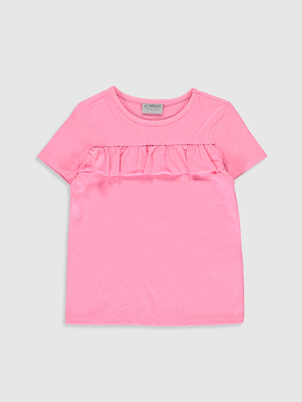 Crew Neck Short Sleeve Girls' T-shirt