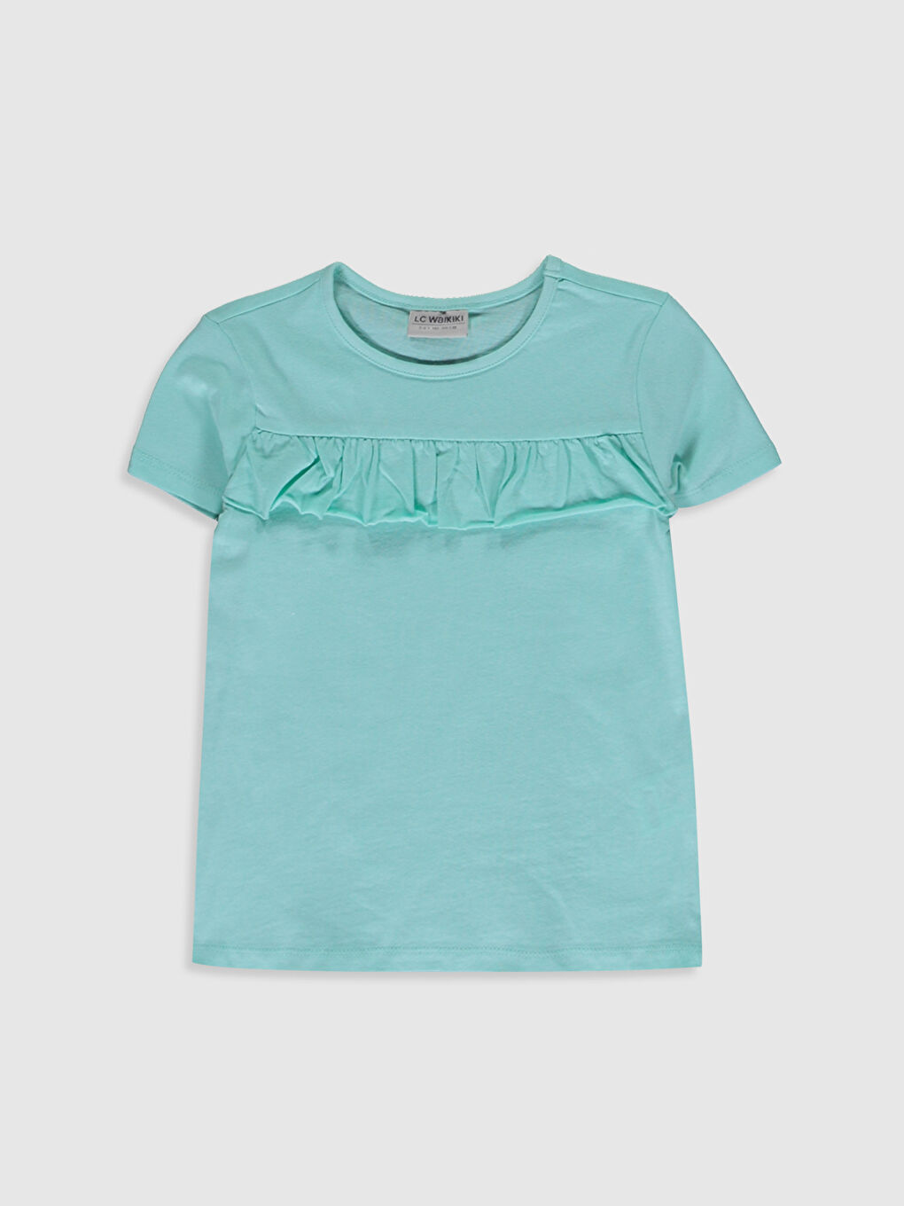 Футболка для дівчаток з круглим вирізом горловини та короткими рукавами