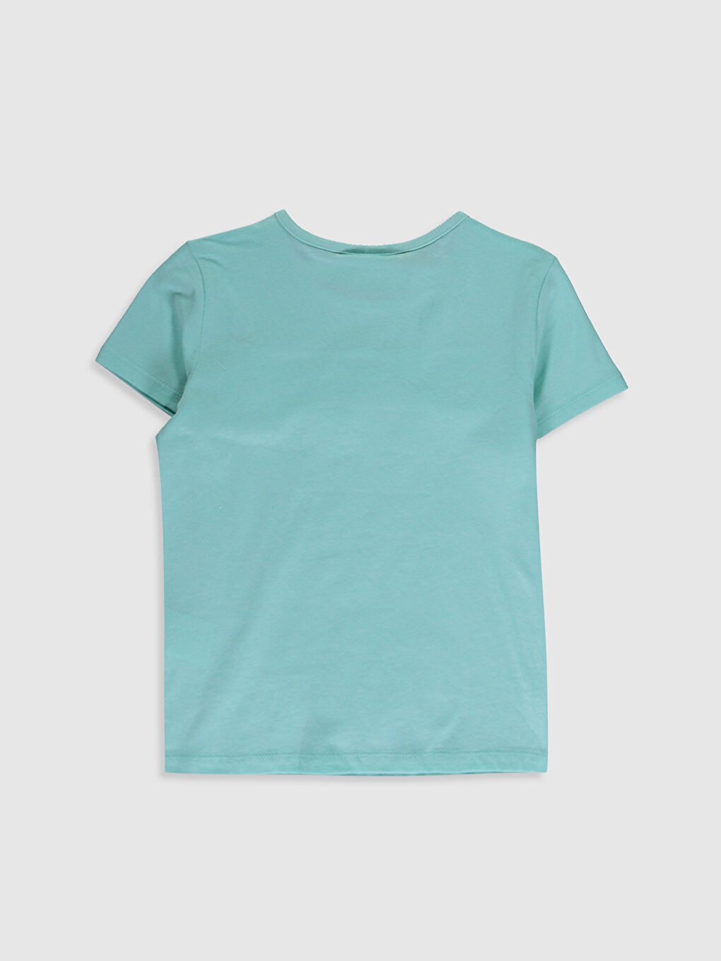 Футболка для дівчаток з круглим вирізом горловини та короткими рукавами-1