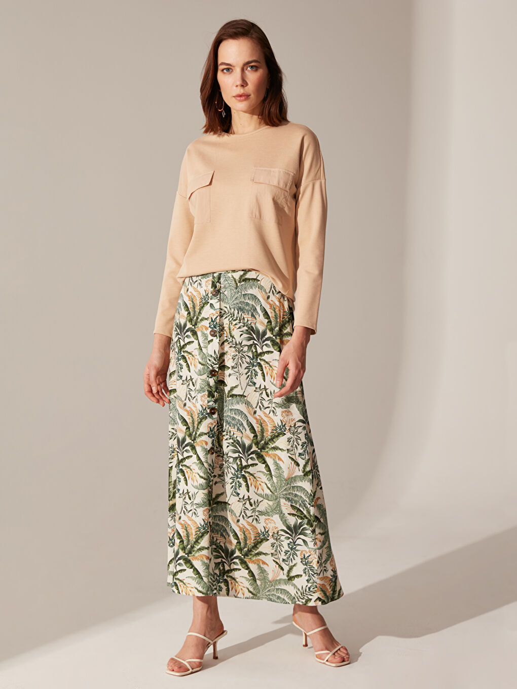 Woman BEIGE T-Shirt-3