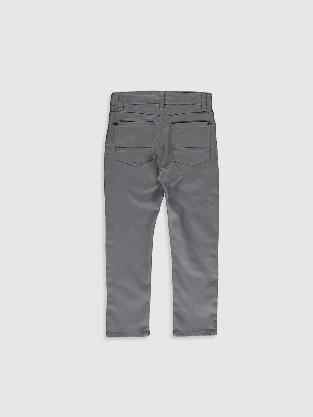 Gri Erkek Çocuk Super Slim Gabardin Pantolon-1