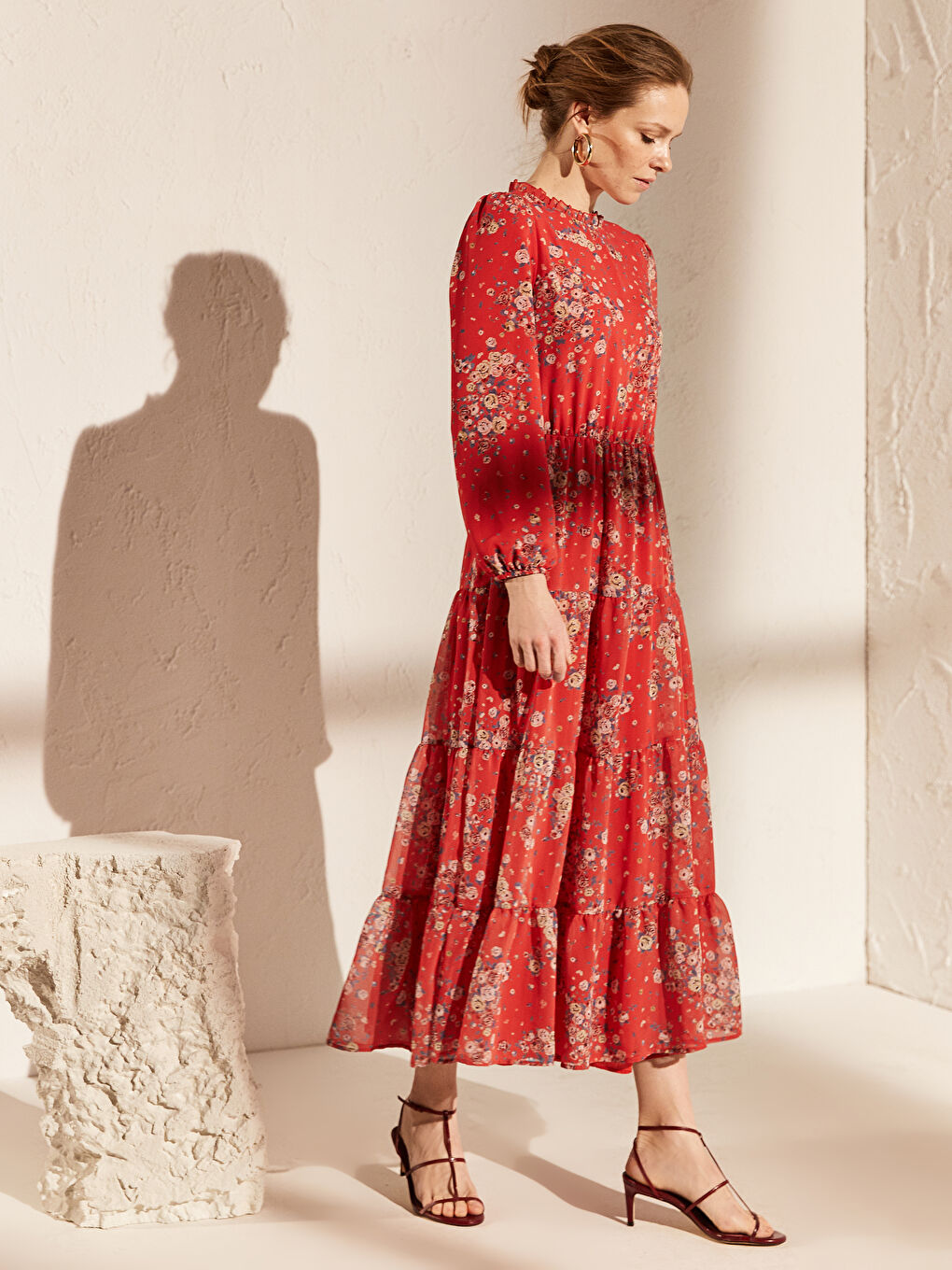 Floral Chiffon Dress-3