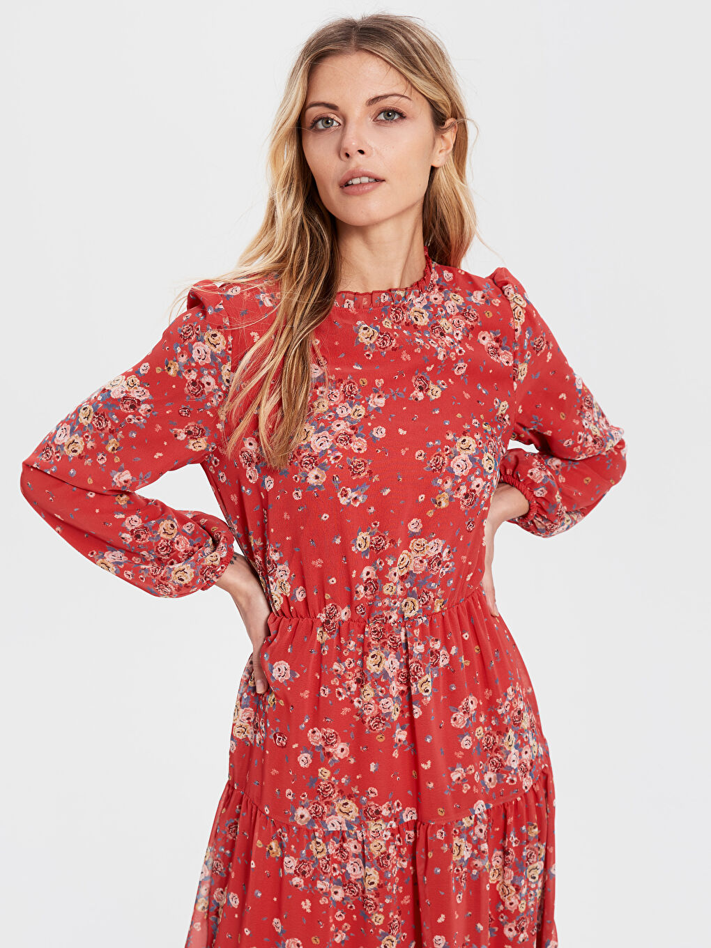 Floral Chiffon Dress-1