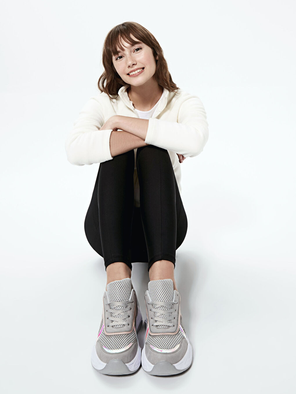 كوتشيات كاجوال حريمي بنعل سميك-1