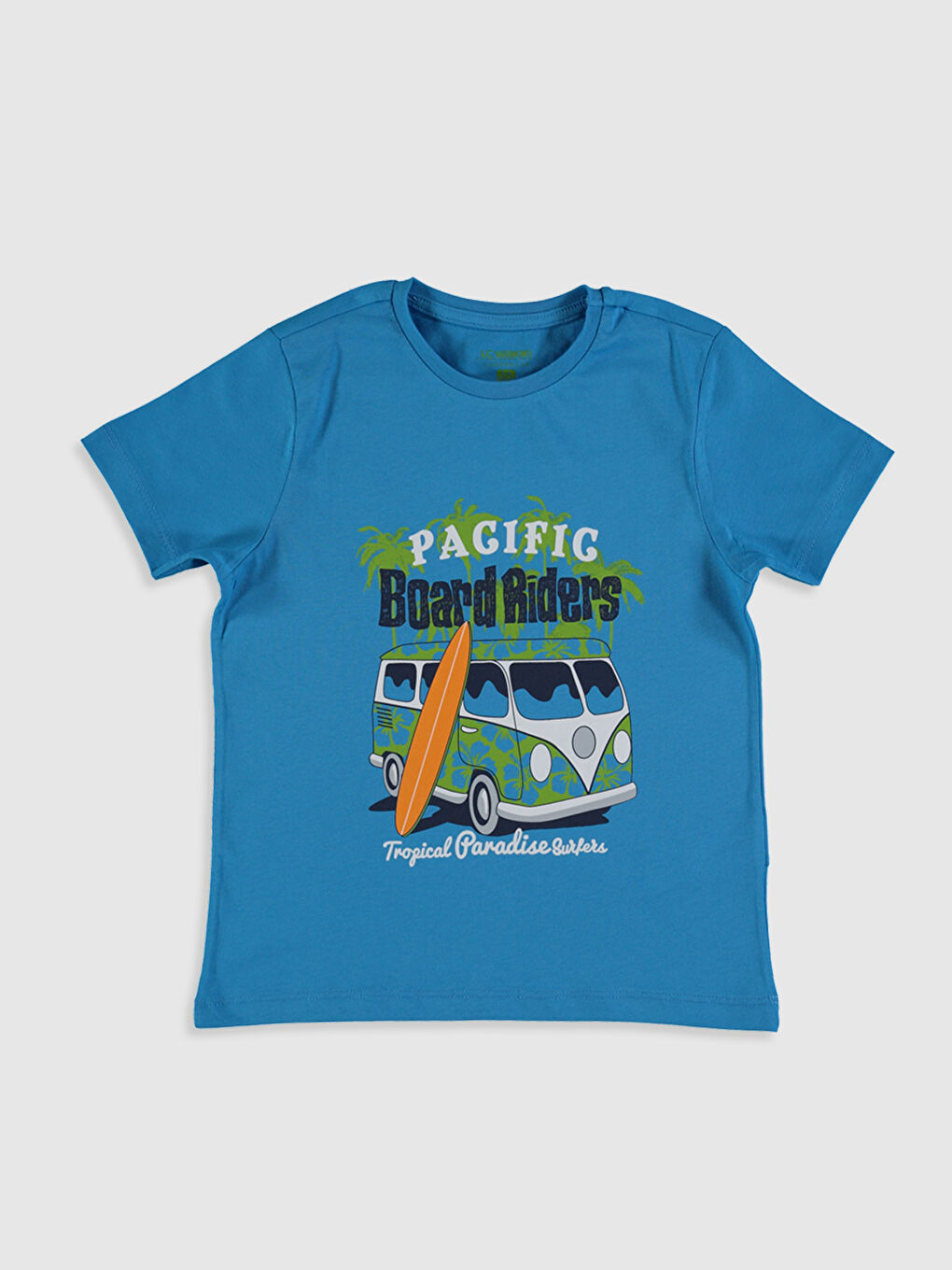 Lacivert Bisiklet Yaka Kısa Kollu Erkek Çocuk Pijama Takım-2