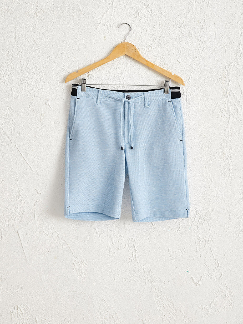 Mavi Slim Fit Bermuda Şort