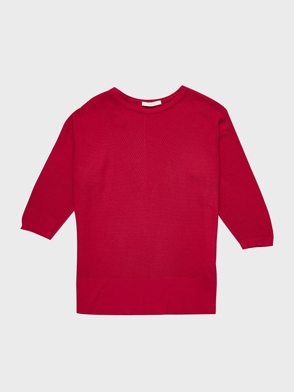 Pembe Bisiklet Yaka Kadın Kazak-1