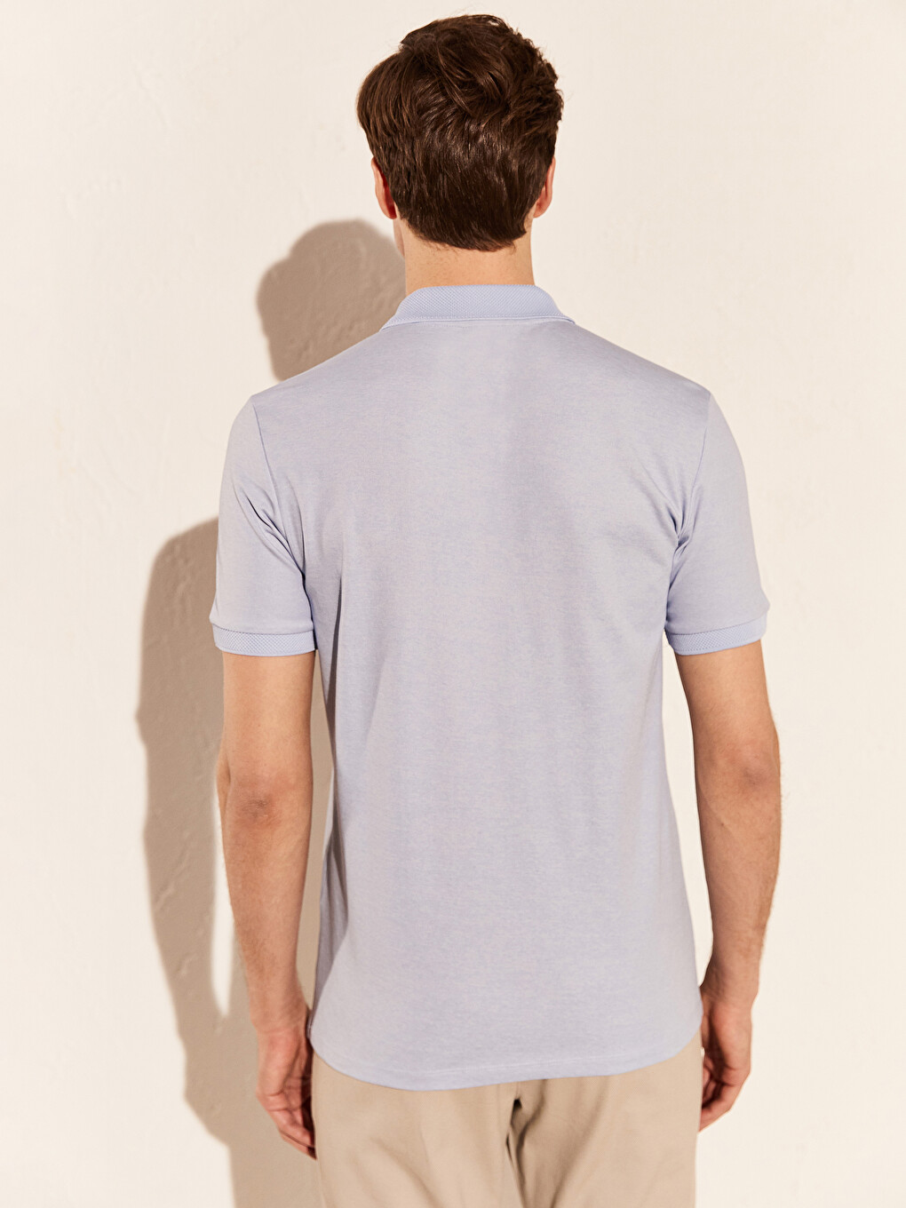 Polo Neck Basic Short Sleeve T-shirt-2