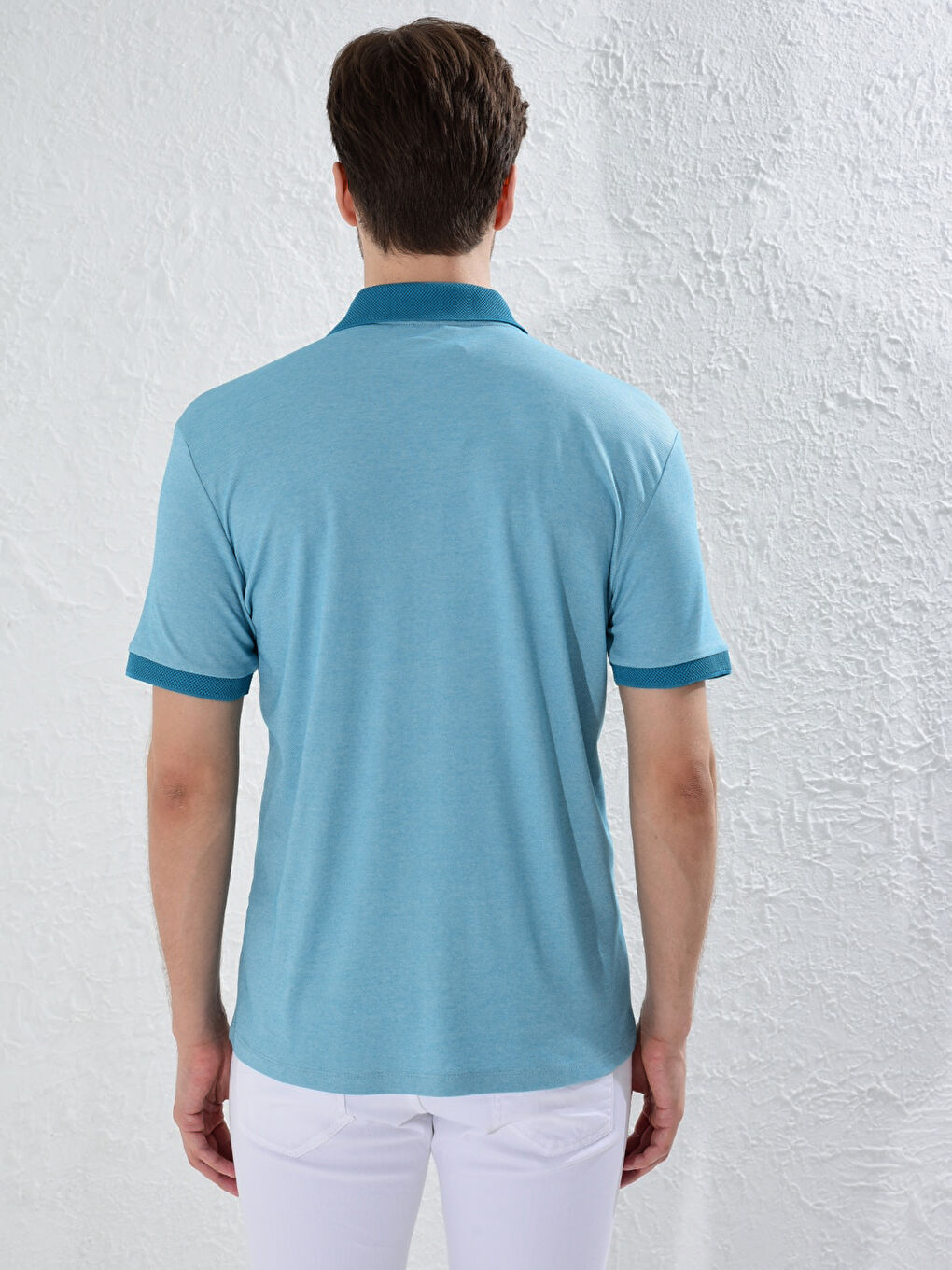 Polo Neck Basic Short Sleeve T-Shirt-3