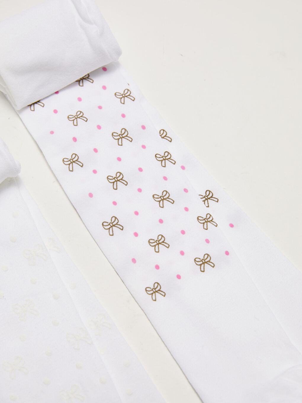 Patterned Baby Girls' Tights 2 Pack-2