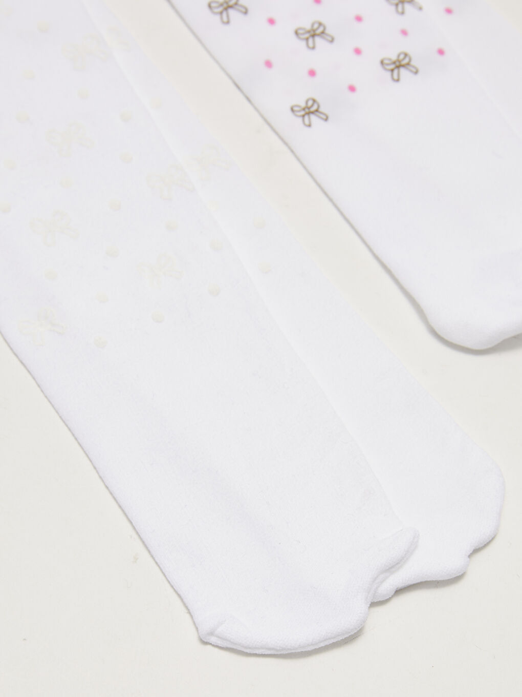 Patterned Baby Girls' Tights 2 Pack-3
