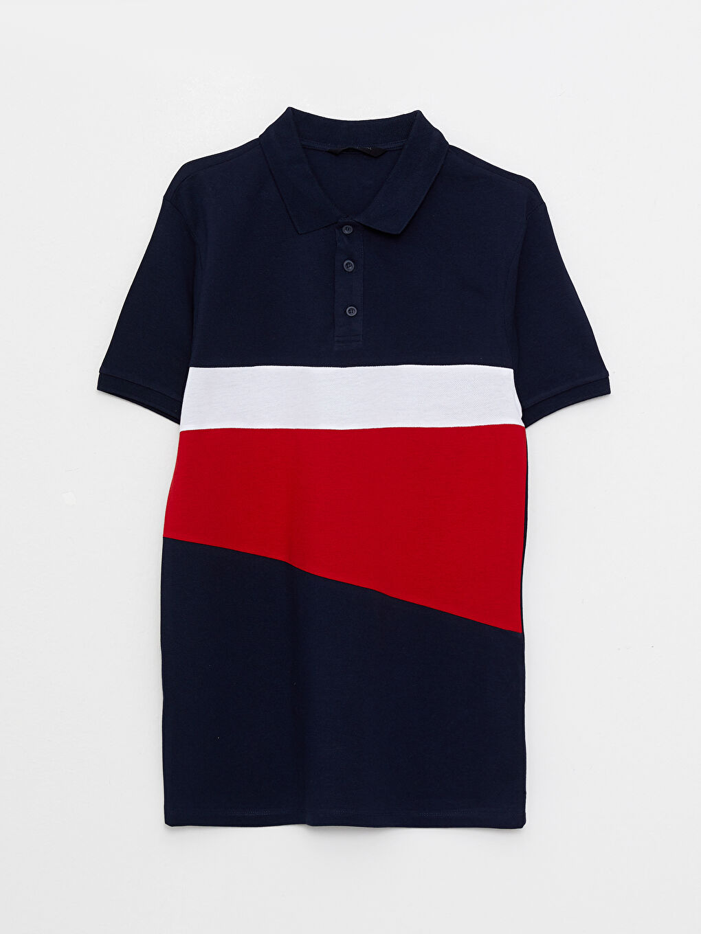 Футболка з водолазкою, коротким рукавом і колор-блоком для чоловіків-5