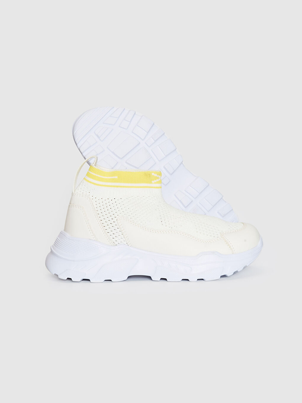 Kadın Kalın Taban Triko Günlük Ayakkabı-3