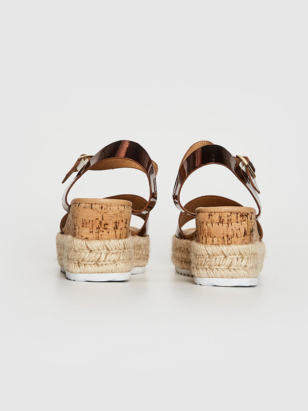 Women's Wedge Heel Patent Leather Sandals-2