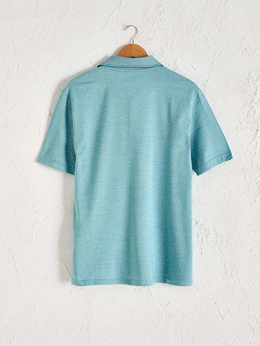 Mercerized Polo Neck Short Sleeve Men's T-Shirt-1