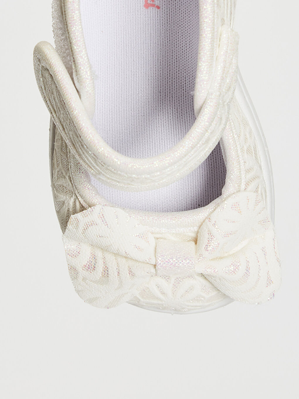 Bej Kız Bebek Fiyonk Detaylı Babet Ayakkabı-2