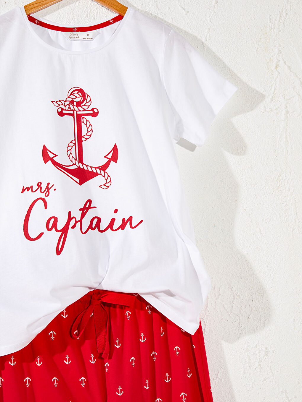 Family Collection Anchor Printed Cotton Pajama Set-5