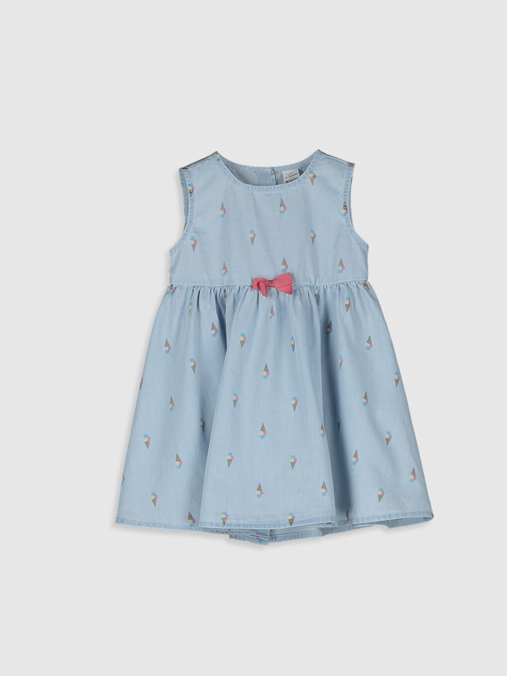 Robe en jean bébé fille à manches courtes