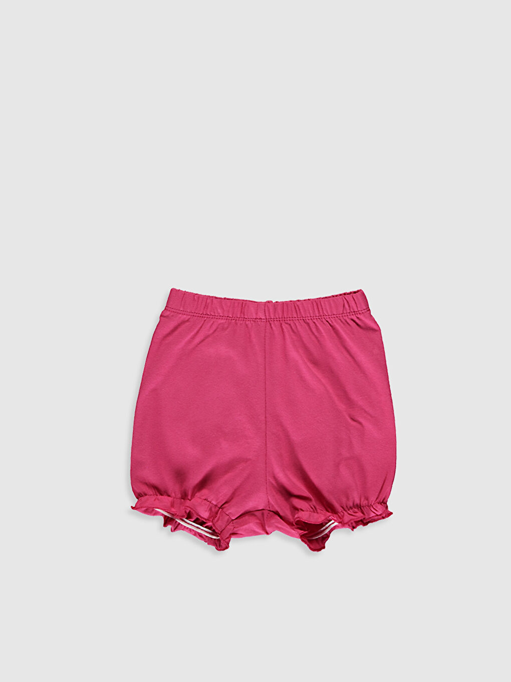 Pembe Beli Lastikli Kız Bebek Pijama Alt 2'li-3