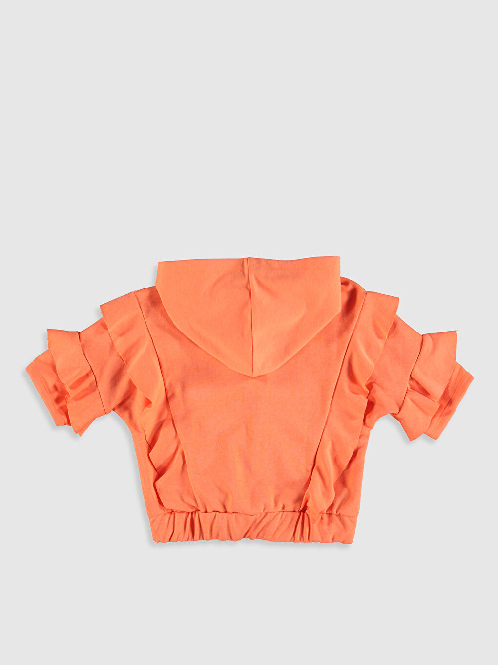 Neon Turuncu Fermuarlı Sweatshirt-1