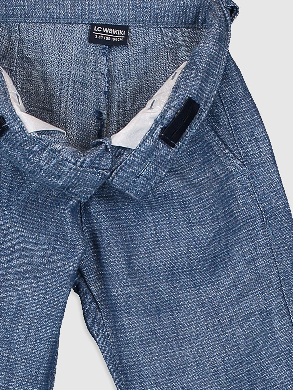 Lacivert Erkek Çocuk Slim Chino Pantolon-2