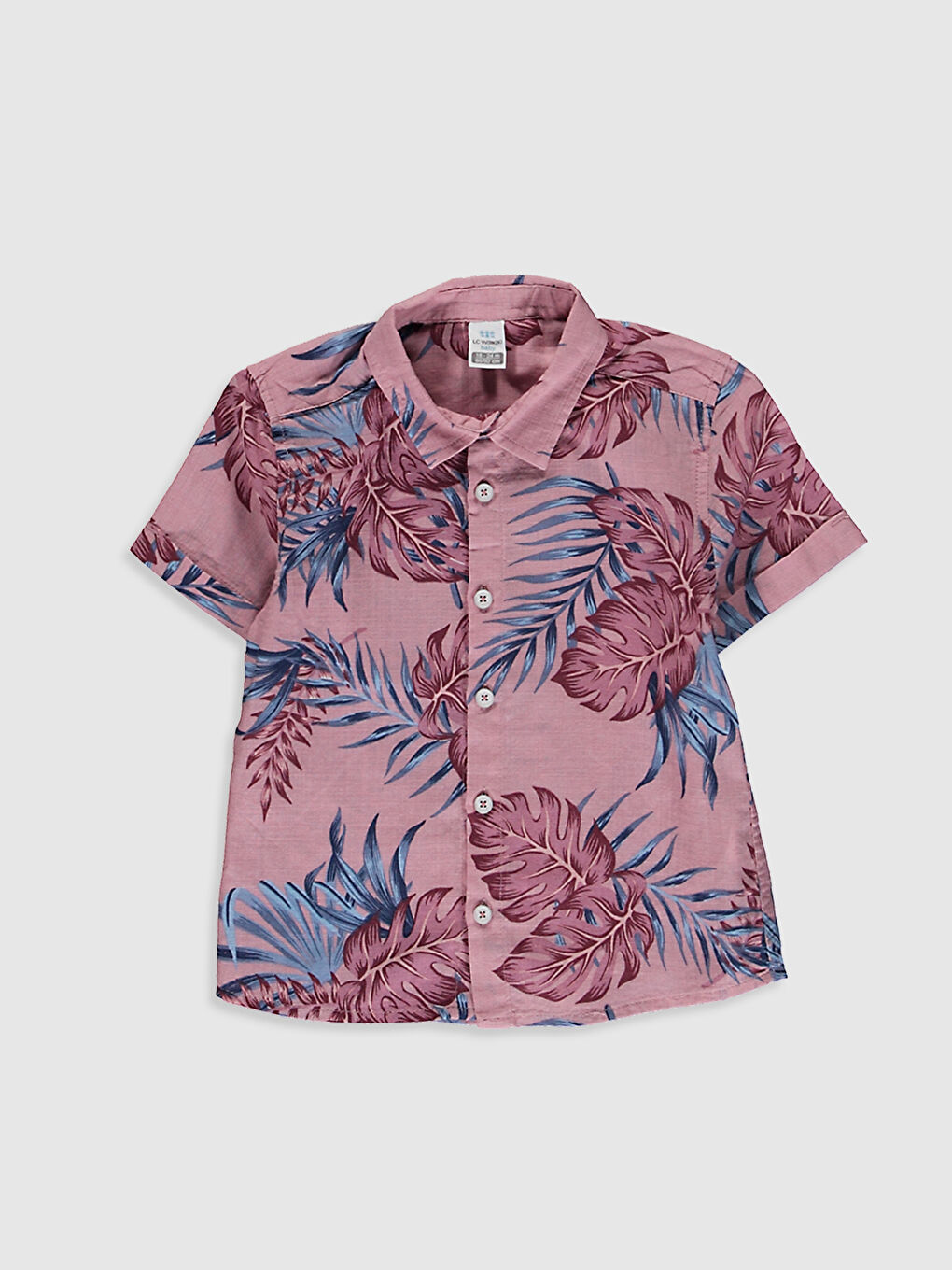 Pembe Erkek Bebek Gömlek ve Şort-2