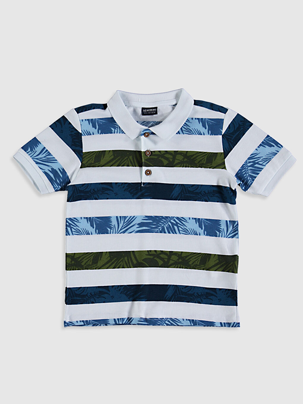 Mavi Erkek Çocuk Baskılı Polo Yaka Tişört