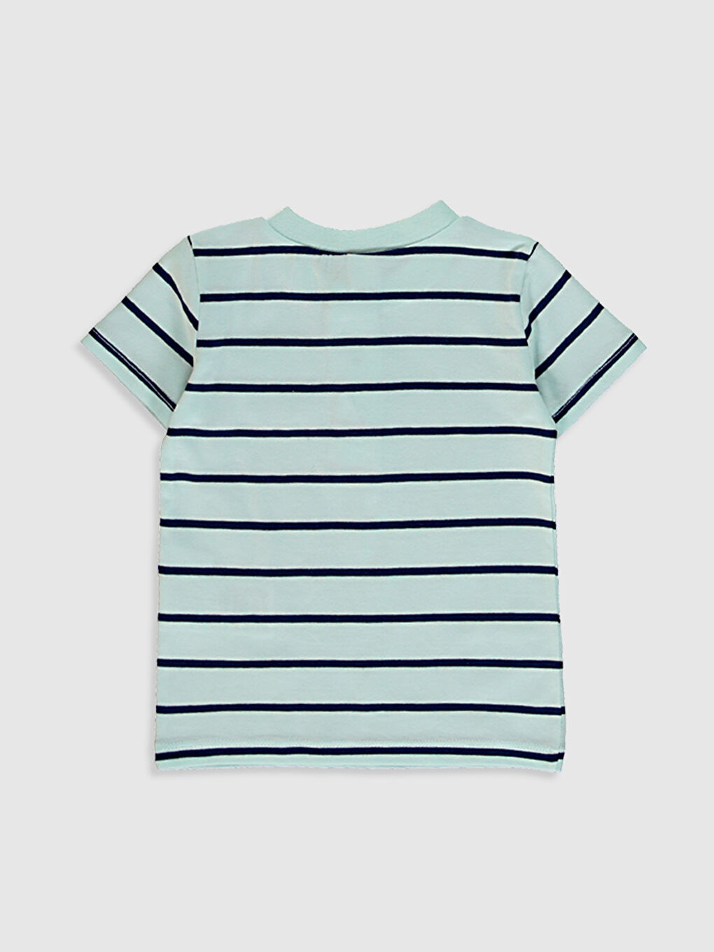 Erkek Bebek Çizgili Pamuklu Tişört-1