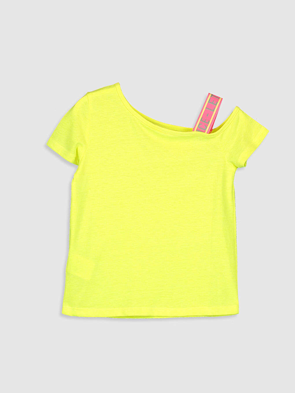 LCW Kids Boat Neck Short Sleeve Girls T-Shirt -0SI141Z4-CVQ