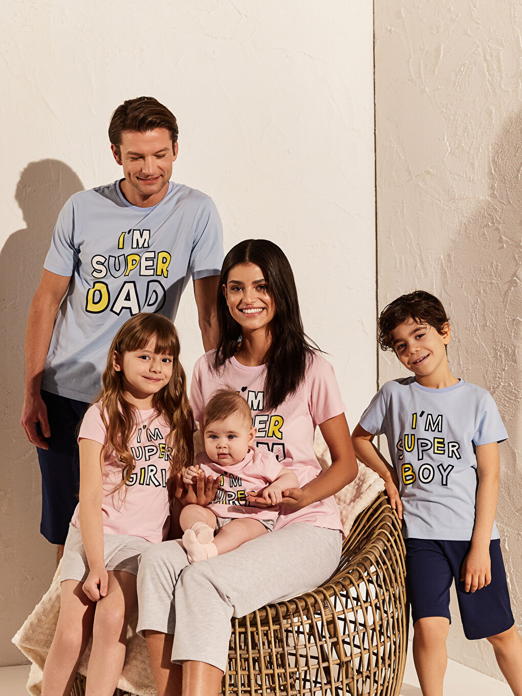 Crew Neck Short Sleeve Girls' Pyjama Set-2