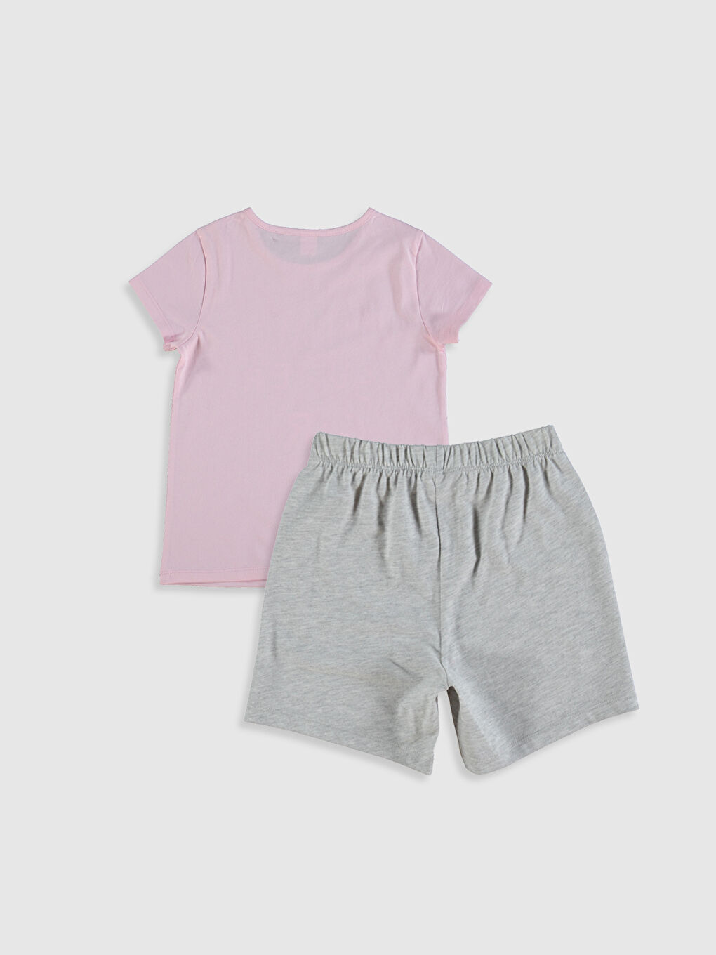 Crew Neck Short Sleeve Girls' Pyjama Set-3