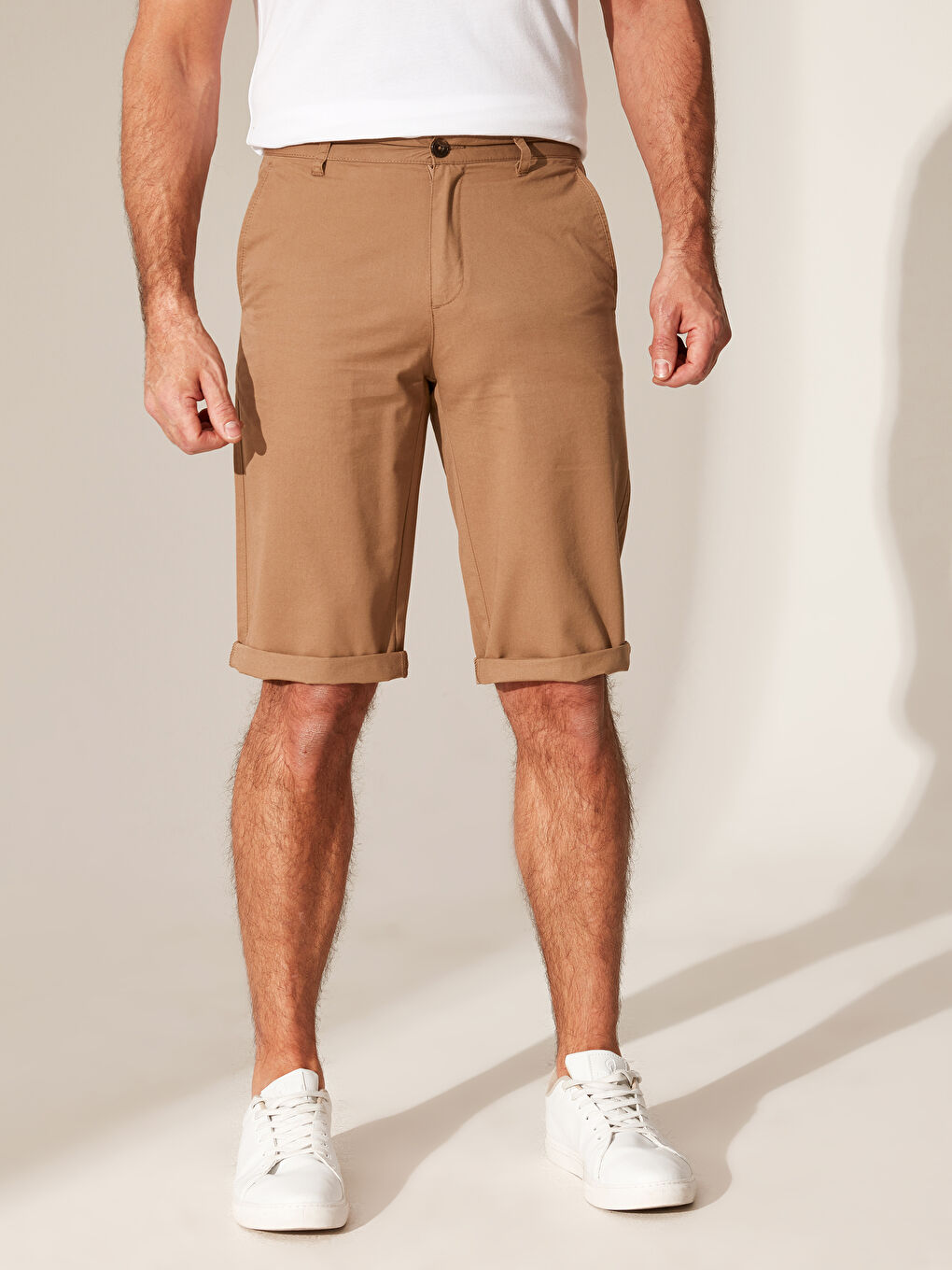 Regular Fit Basic Bermuda Shorts-2