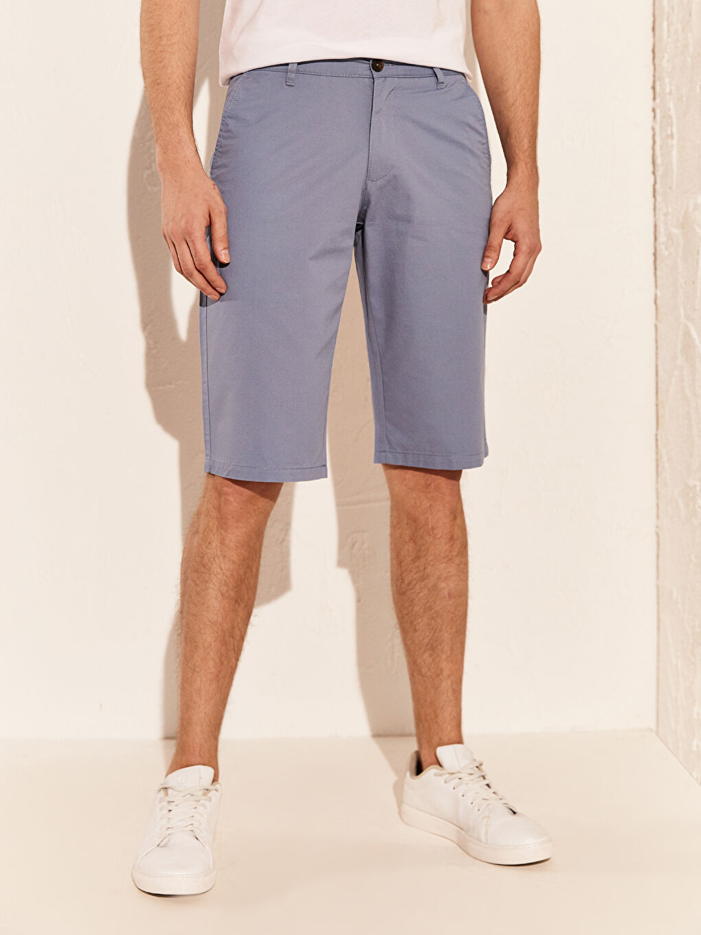 Short Bermuda Basique Coupe Régulière Pour Hommes-2