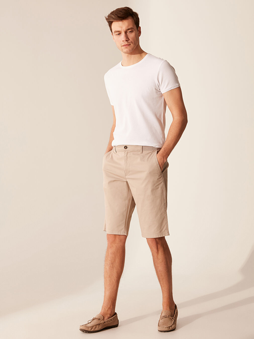 Bej Rahat Kalıp Gabardin Roller