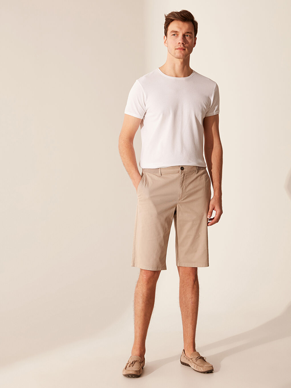 Bej Rahat Kalıp Gabardin Roller-1