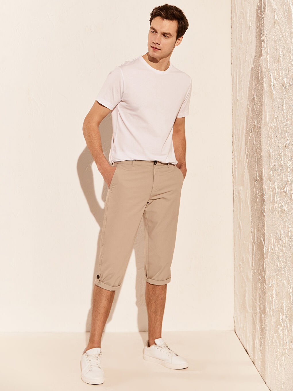 Bej Geniş Kalıp Basic Roller-1