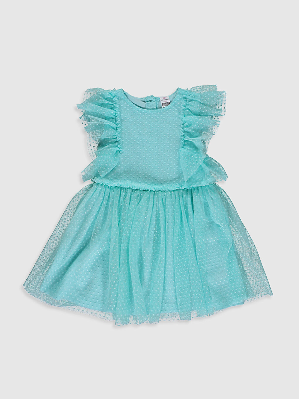 Turkuaz Kız Bebek Tül Elbise