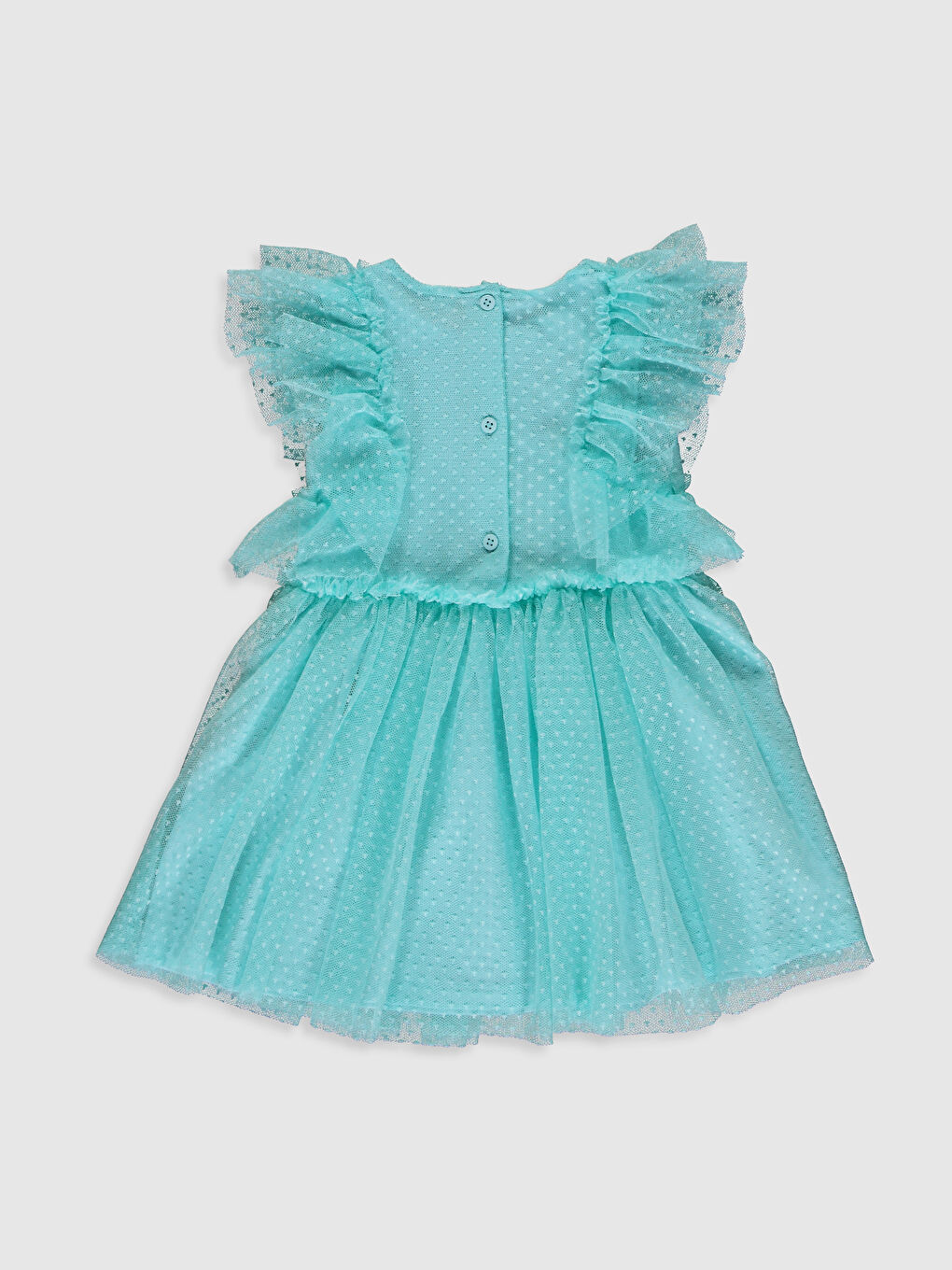 Turkuaz Kız Bebek Tül Elbise-1